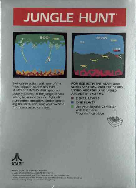 Jungle Hunt - Atari 2600 (Taito - 1) video game collectible - Main Image 2