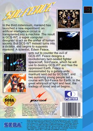 Sol-Feace - Sega CD video game collectible - Main Image 2
