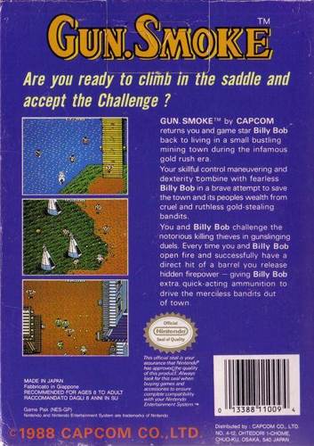 Gun.Smoke - Nintendo Entertainment System (NES) (Capcom - 2) video game collectible - Main Image 2