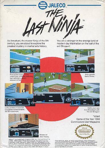 The Last Ninja - Nintendo Entertainment System (NES) (Jaleco) video game collectible - Main Image 2