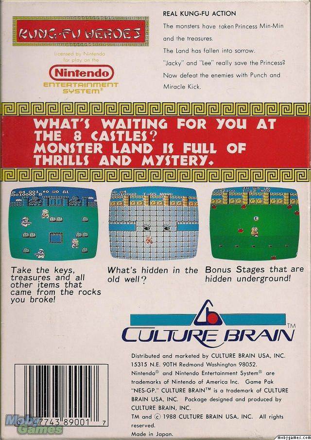 Kung-Fu Heroes - Nintendo Entertainment System (NES) (Culture Brain) video game collectible - Main Image 2