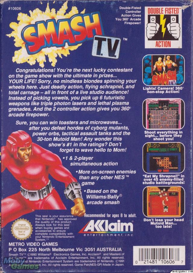 Smash T.V. - Nintendo Entertainment System (NES) video game collectible - Main Image 2