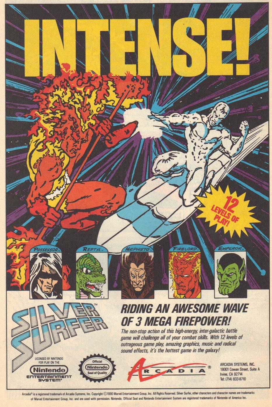 Silver Surfer - Nintendo Entertainment System (NES) (Arcadia Systems - 1) video game collectible [Barcode 052145800038] - Main Image 3