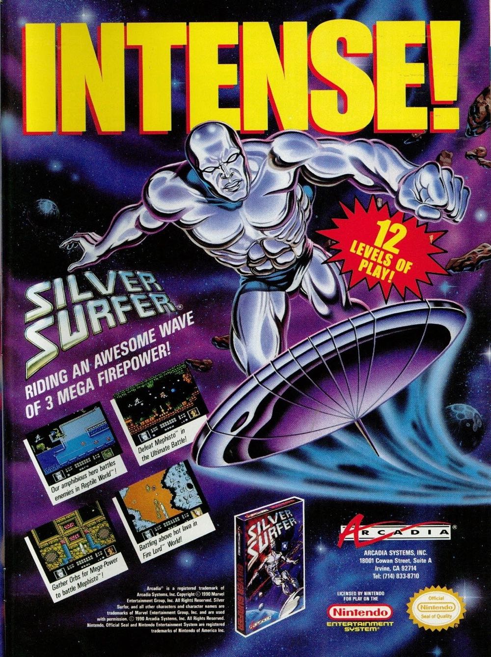 Silver Surfer - Nintendo Entertainment System (NES) (Arcadia Systems - 1) video game collectible [Barcode 052145800038] - Main Image 4