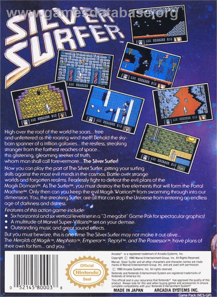 Silver Surfer - Nintendo Entertainment System (NES) video game collectible - Main Image 2