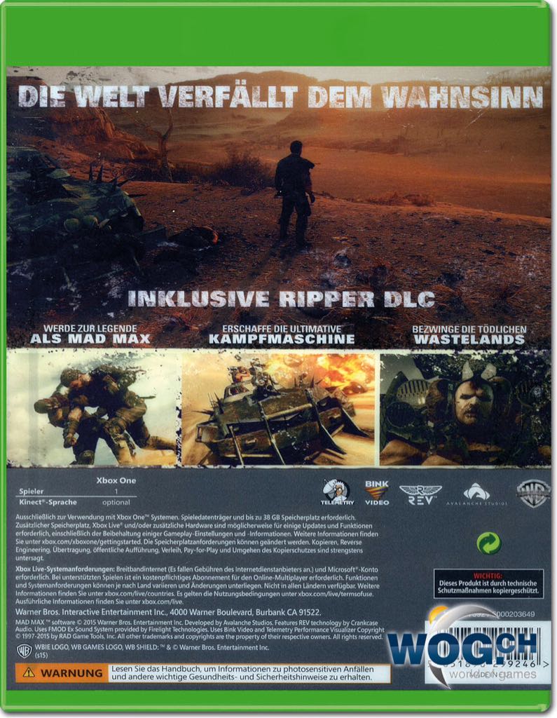 Mad Max - Microsoft Xbox One video game collectible [Barcode 5051892145282] - Main Image 2