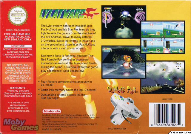 Starfox 64 - Nintendo 64 (N64) video game collectible - Main Image 2