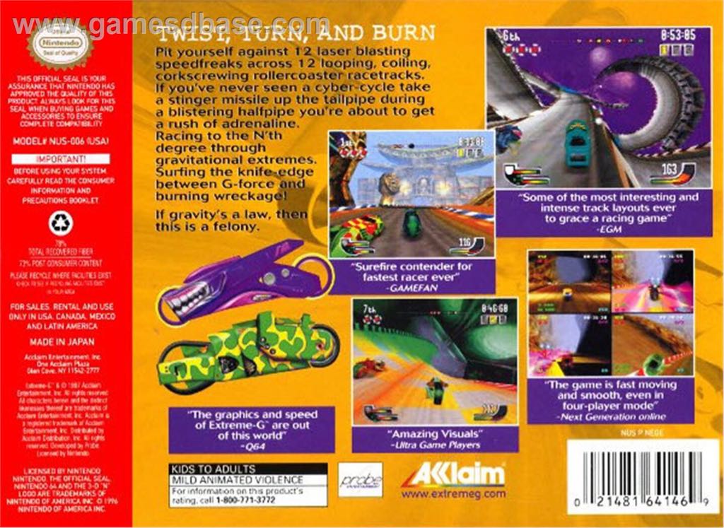 Extreme-G - Nintendo 64 (N64) video game collectible - Main Image 2