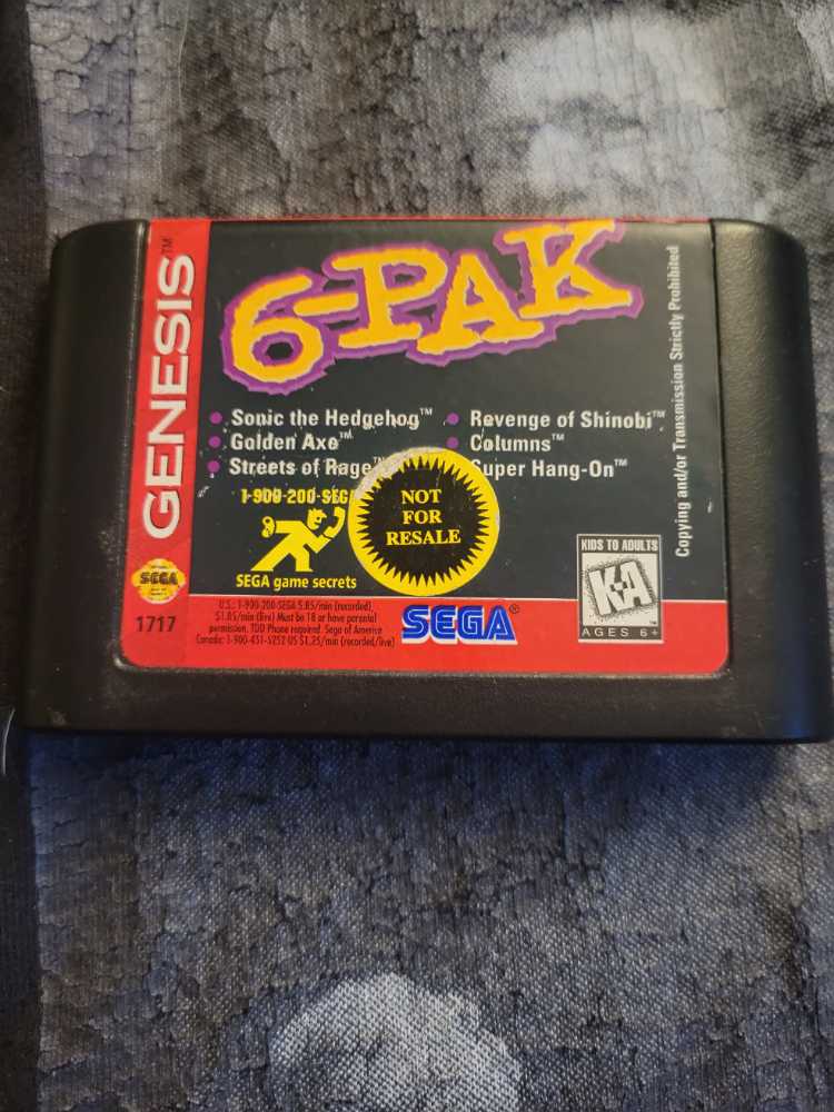Genesis 6-pak (Loose) - Sega Genesis (Mega Drive) video game collectible - Main Image 2