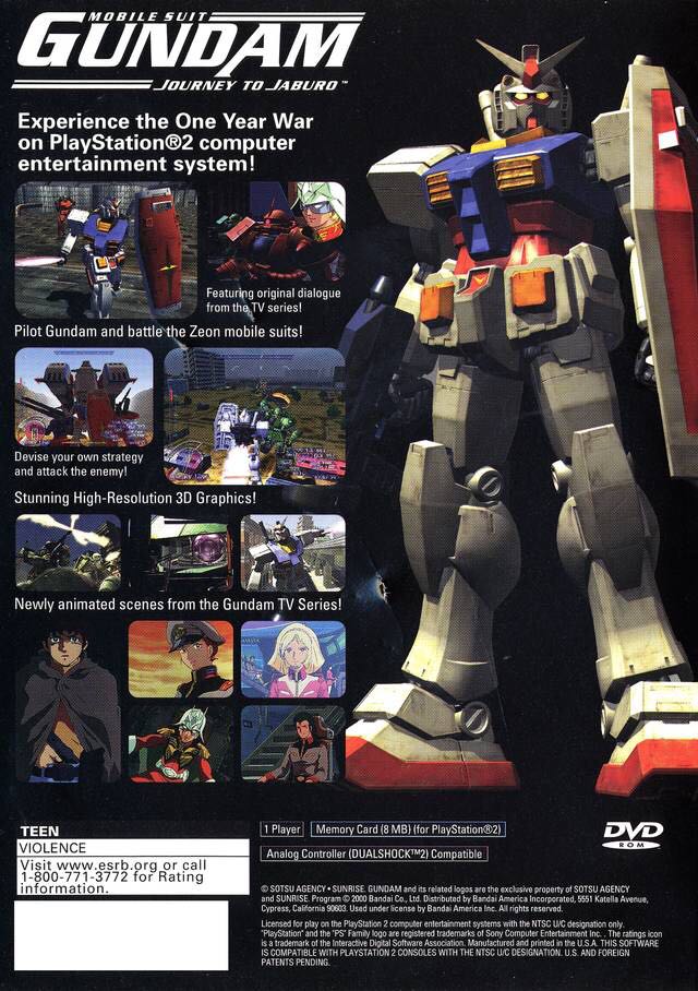 Mobile Suit Gundam: Journey to Jaburo - Sony PlayStation 2 (PS2) (Bandai - 1) video game collectible - Main Image 2