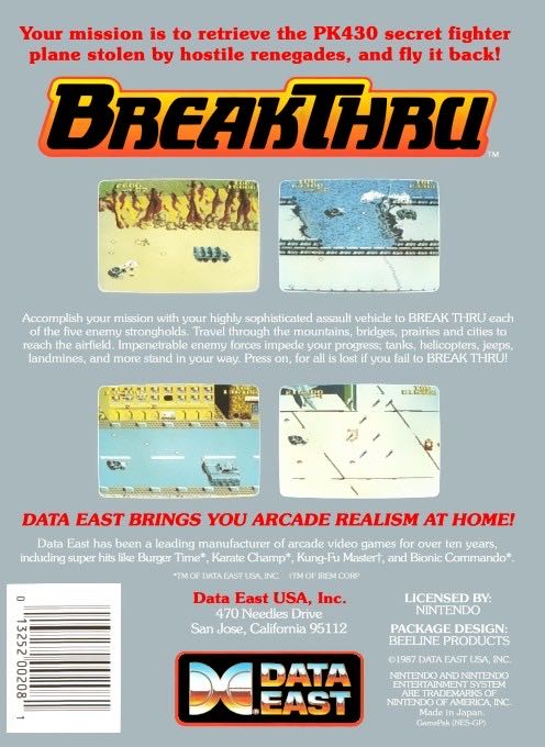 BreakThru - Nintendo Entertainment System (NES) video game collectible - Main Image 2