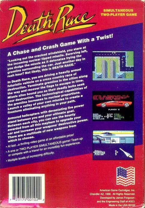 NES: Death Race - Nintendo Entertainment System (NES) (AGCI) video game collectible - Main Image 2