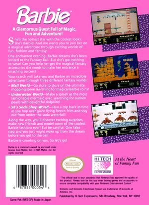 Barbie - Nintendo Entertainment System (NES) video game collectible - Main Image 2