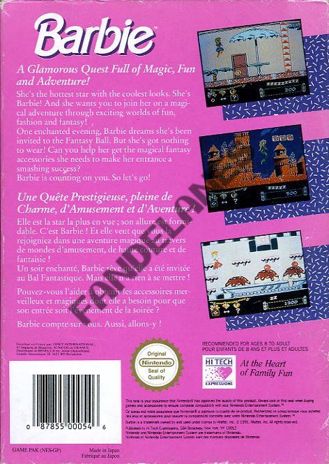 Barbie - Nintendo Entertainment System (NES) video game collectible - Main Image 2