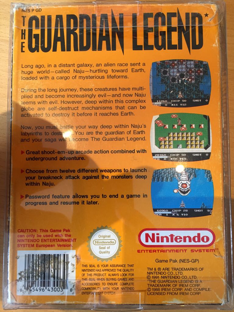 The Guardian Legend - Nintendo Entertainment System (NES) (Broderbrund Software - 1) video game collectible [Barcode 045496430030] - Main Image 2