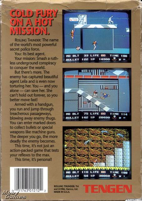 Rolling Thunder - Nintendo Entertainment System (NES) (Tengen - 1-2) video game collectible [Barcode 031763012122] - Main Image 2
