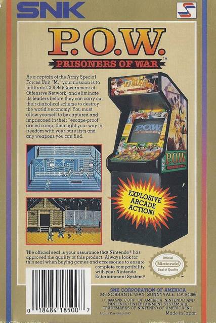 P.O.W. - Nintendo Entertainment System (NES) (2) video game collectible - Main Image 2