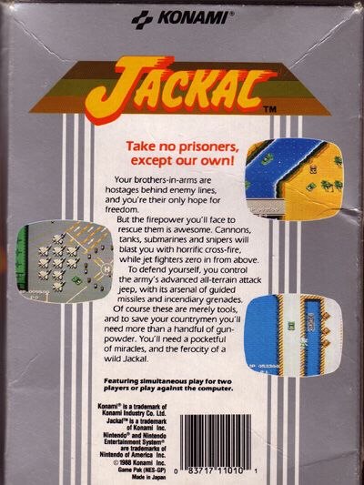 Jackal - Nintendo Entertainment System (NES) (Konami - 2) video game collectible - Main Image 2
