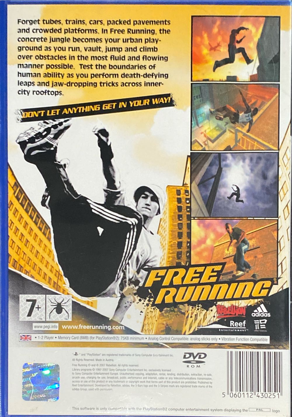 Free Running - Sony PlayStation 2 (PS2) (Reef Entertainment - 1-2) video game collectible [Barcode 5060112430251] - Main Image 2