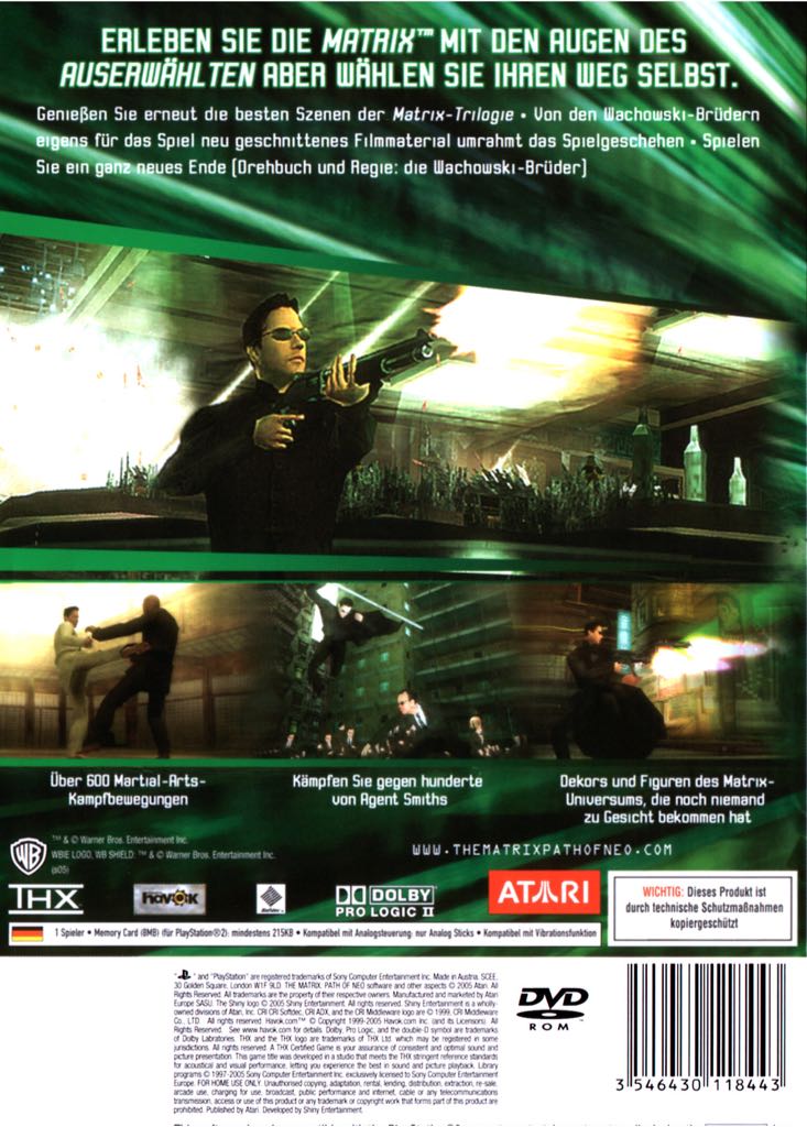 The Matrix: Path of Neo - Sony PlayStation 2 (PS2) (Atari - 1) video game collectible [Barcode 3546430118412] - Main Image 2