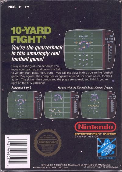10-Yard Fight - Nintendo Entertainment System (NES) (Nintendo - 2) video game collectible [Barcode 074299009198] - Main Image 2