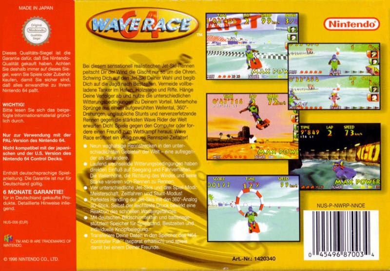 Wave Race - Nintendo 64 (N64) video game collectible - Main Image 2