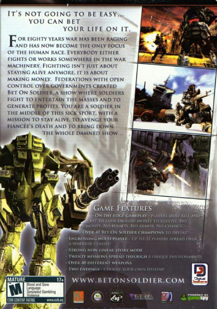 Bet On Soldier: Blood Sport - PC video game collectible [Barcode 3512289010207] - Main Image 2