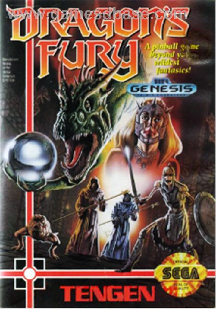 Dragon’s Fury - Sega Genesis (Mega Drive) (Tengen) video game collectible - Main Image 1