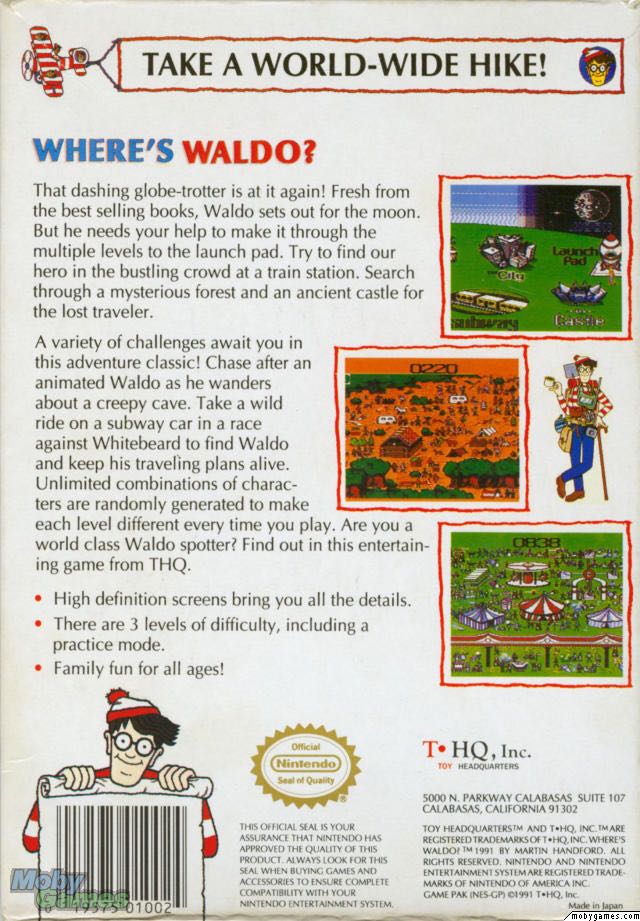 Where’s Waldo? - Nintendo Entertainment System (NES) video game collectible - Main Image 2