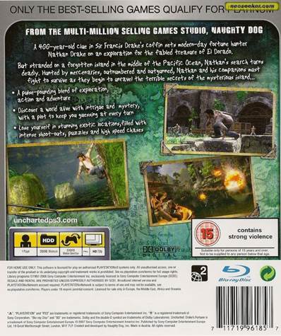 Uncharted 1 : Drakes Fortune - Sony PlayStation 3 (PS3) (Sony Computer Entertainment - 1) video game collectible [Barcode 711719961451] - Main Image 2