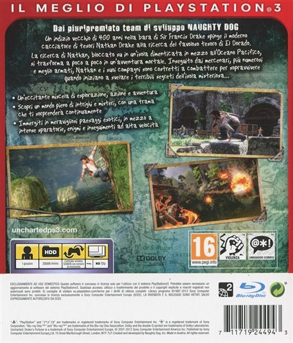 Uncharted: Drake’s Fortune - Sony PlayStation 3 (PS3) (SCEE - 1) video game collectible - Main Image 2