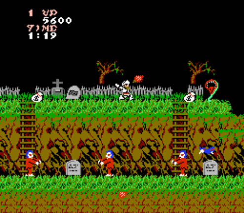 Ghosts ’n Goblins - Nintendo Entertainment System (NES) (Capcom - 2) video game collectible [Barcode 400000384047] - Main Image 3