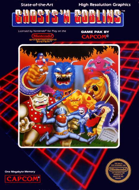 Ghosts ’n Goblins - Nintendo Entertainment System (NES) (1986, Capcom - 1) video game collectible - Main Image 1