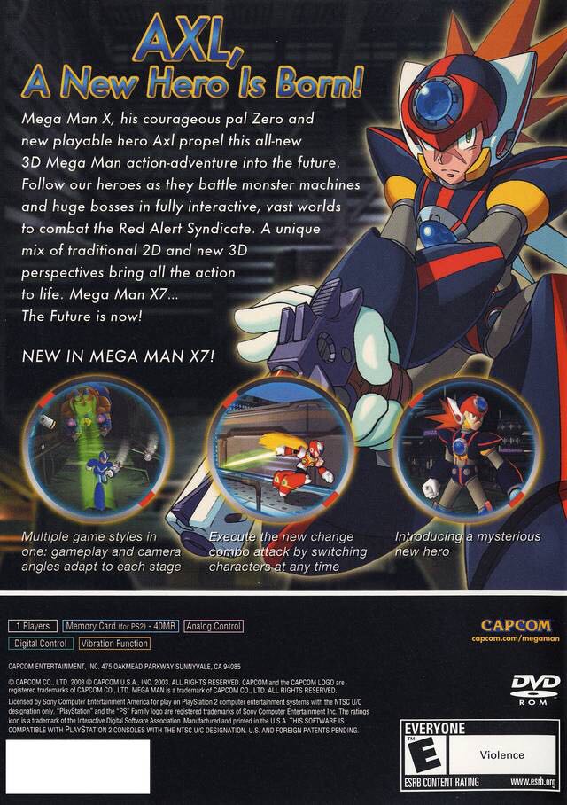 Mega Man X7 - Sony PlayStation 2 (PS2) video game collectible - Main Image 2