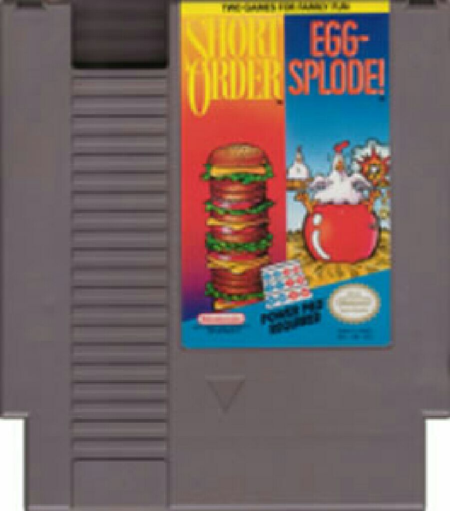 Short Order/Egg-Splode! - Nintendo Entertainment System (NES) video game collectible - Main Image 2