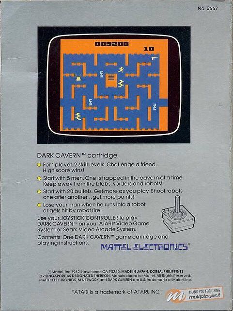 Dark Cavern - Atari 2600 video game collectible - Main Image 2