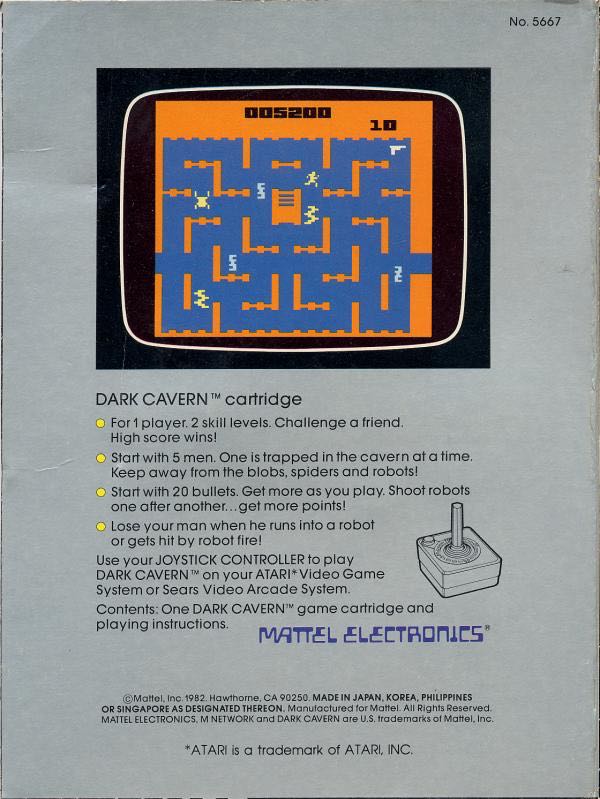 Dark Cavern - Atari 2600 video game collectible - Main Image 2
