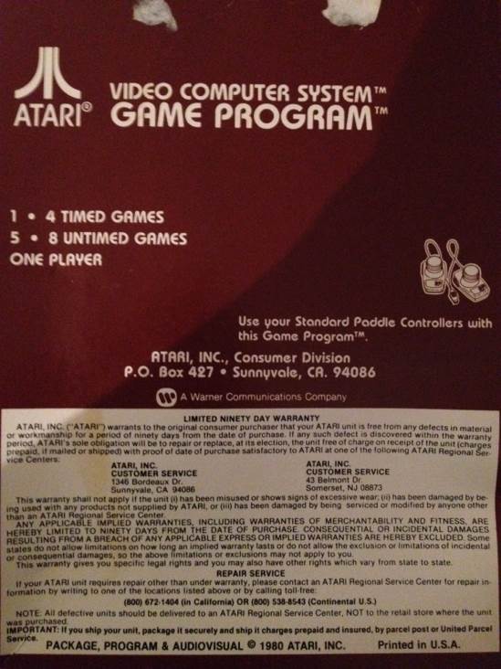 Night Driver - Atari 2600 video game collectible - Main Image 2