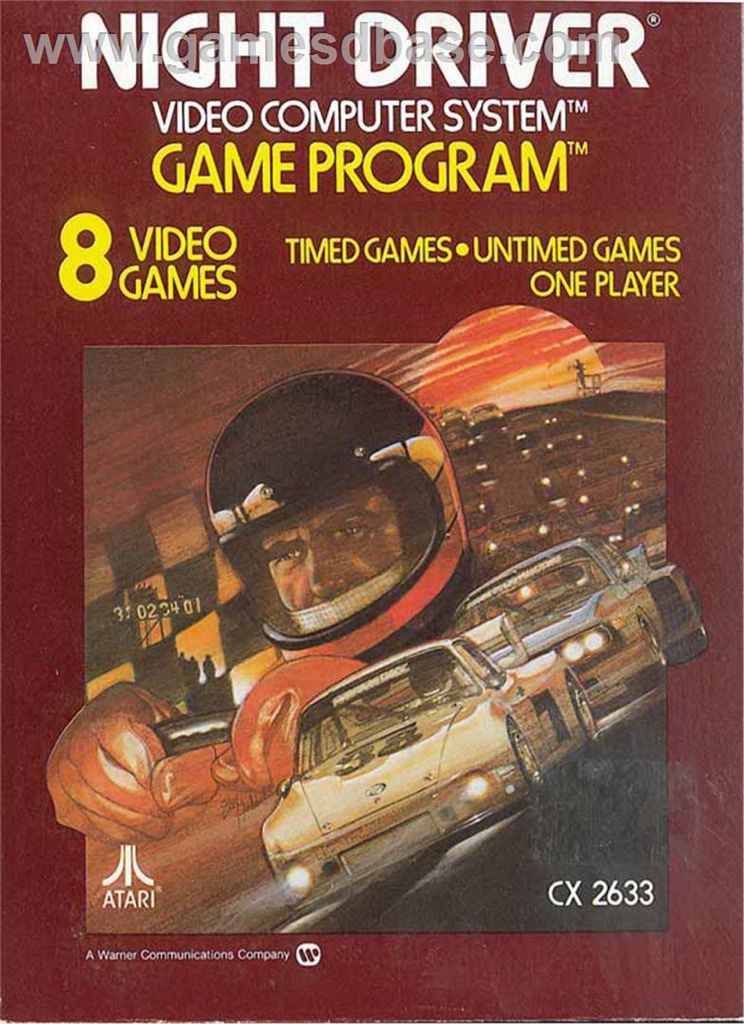 Night Driver - Atari 2600 (Atari, Inc. - 1) video game collectible - Main Image 1