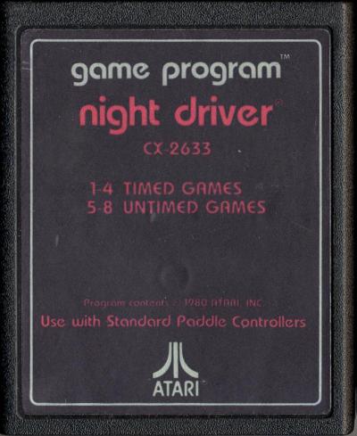 Night Driver - Atari 2600 (Atari - 1) video game collectible - Main Image 3