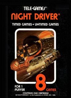 Night Driver - Atari 2600 (Atari - 1) video game collectible - Main Image 2