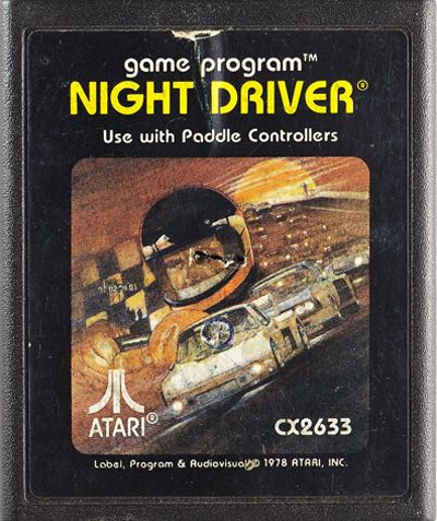 Night Driver - Atari 2600 video game collectible - Main Image 1