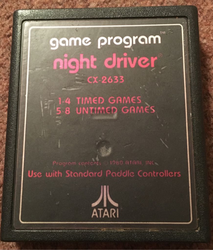 Night Driver - Atari 2600 video game collectible - Main Image 1