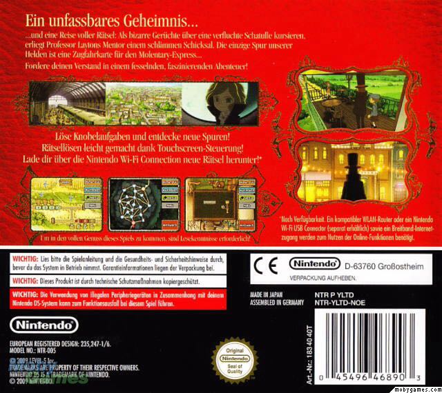 Professor Layton and Pandora’s Box - Nintendo DS (Nintendo - 1) video game collectible [Barcode 045496469030] - Main Image 2