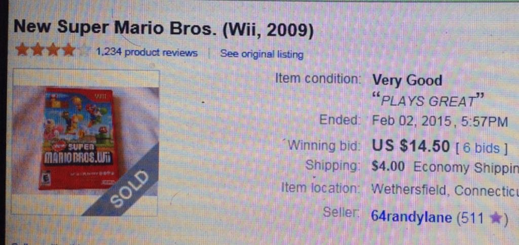 New Super Mario Bros. Wii - Nintendo Wii (Nintendo - 1-4) video game collectible [Barcode 0045496901738] - Main Image 2