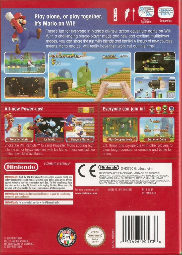 Super Mario Bros. Wii - Nintendo Wii (Nintendo) video game collectible - Main Image 2