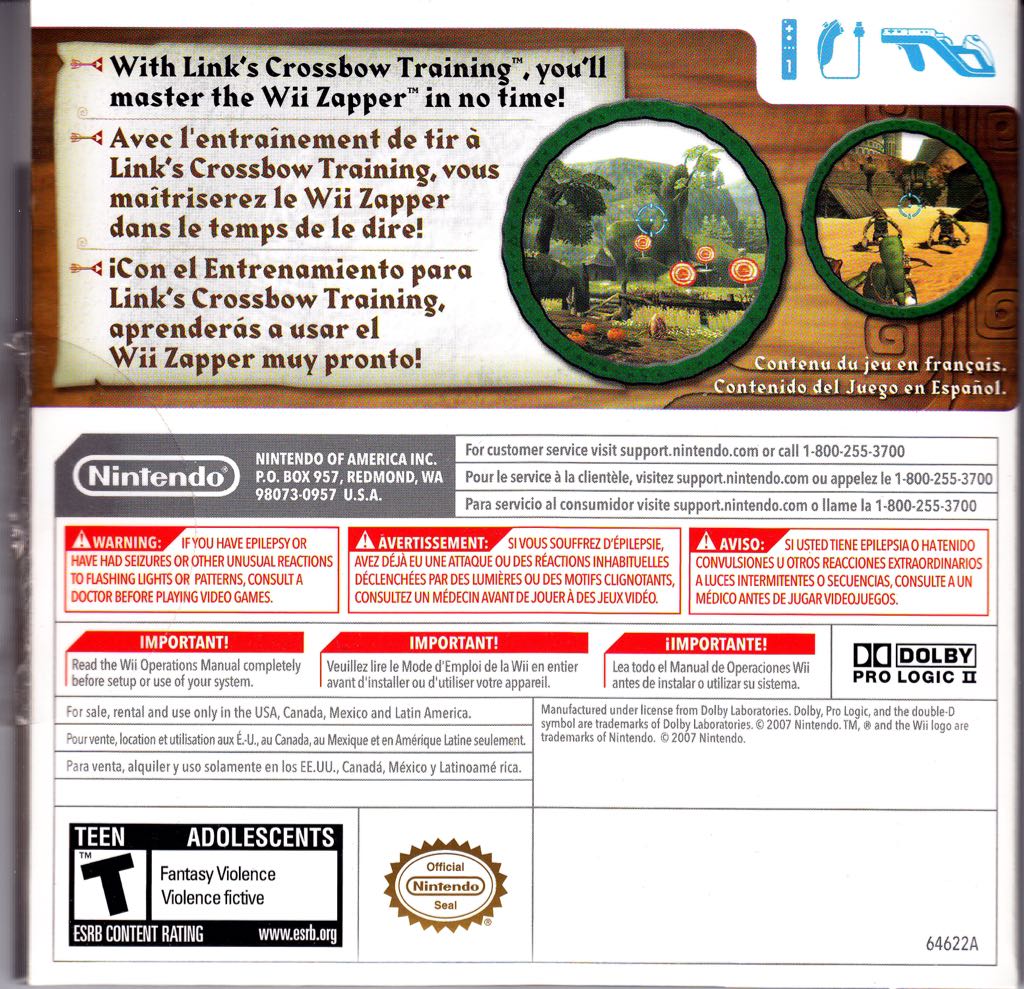 Link’s Crossbow Training - Nintendo Wii video game collectible - Main Image 2