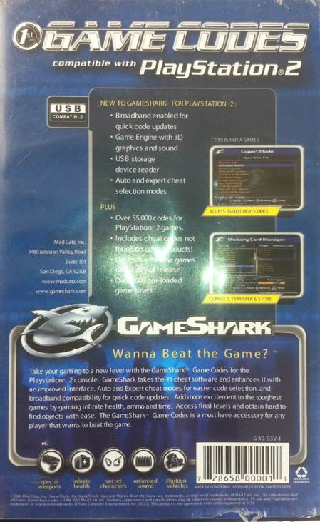 GameShark - Sony PlayStation (1) video game collectible [Barcode 6737648011047] - Main Image 2