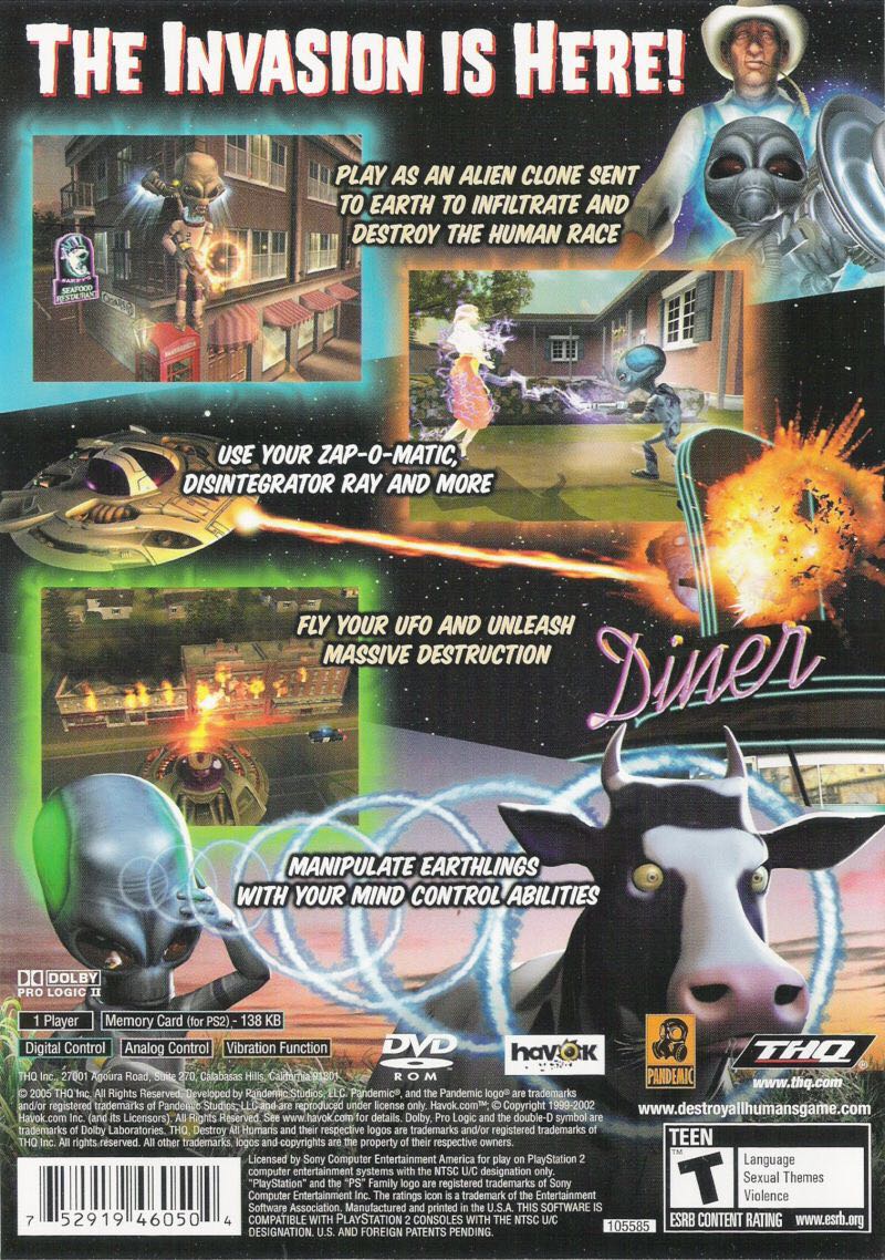 Destroy All Humans! - Valve Steam Deck (THQ - 1) video game collectible [Barcode 4005209057349] - Main Image 2