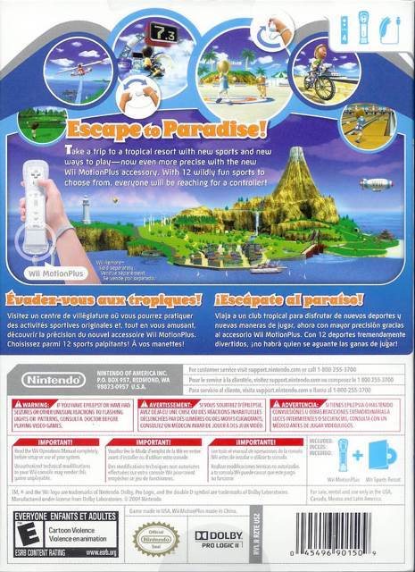 Wii Sports Resort - Nintendo Wii (Nintendo - 4) video game collectible [Barcode 06154493] - Main Image 2
